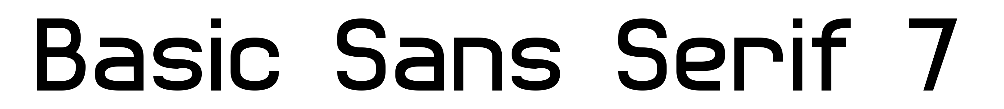 Basic Sans Serif 7